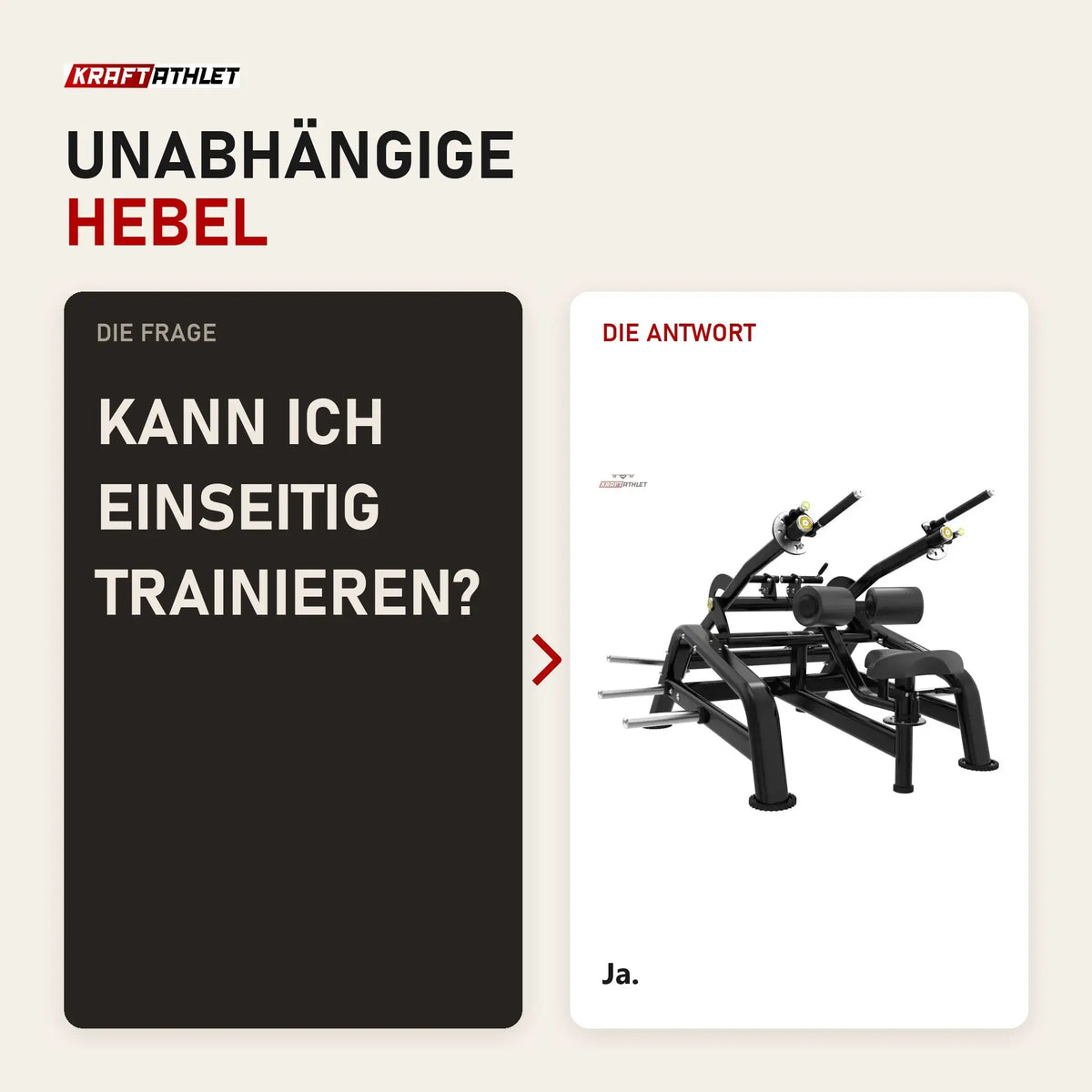 Frage und Antwort zu Titanium Strength Genesis Series Seated Dip: Kann ich einseitig trainieren?