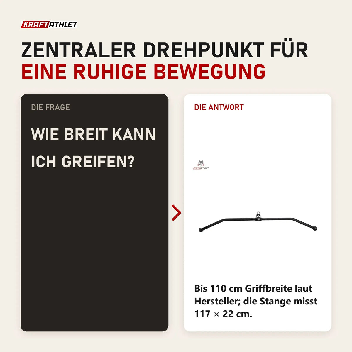Frage und Antwort zu Titanium Strength HB01 Breiter Latzug-Griff: Wie breit kann ich greifen?
