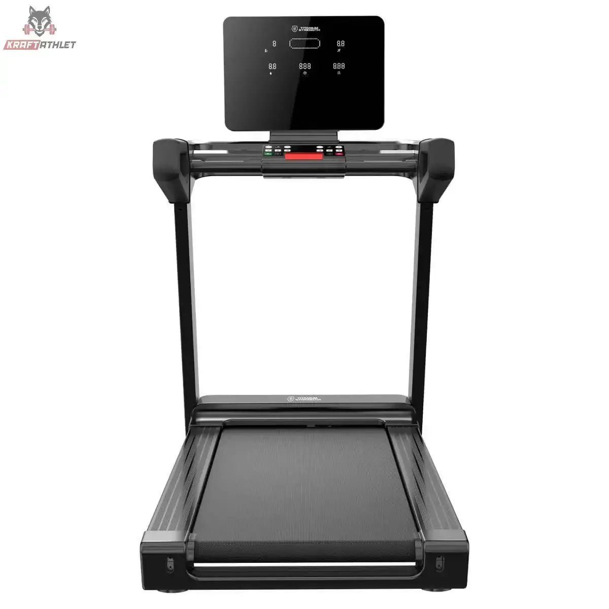 Titanium Strength LC20 AC Laufband mit LED-Display in Frontansicht mit Konsole und Lauffläche