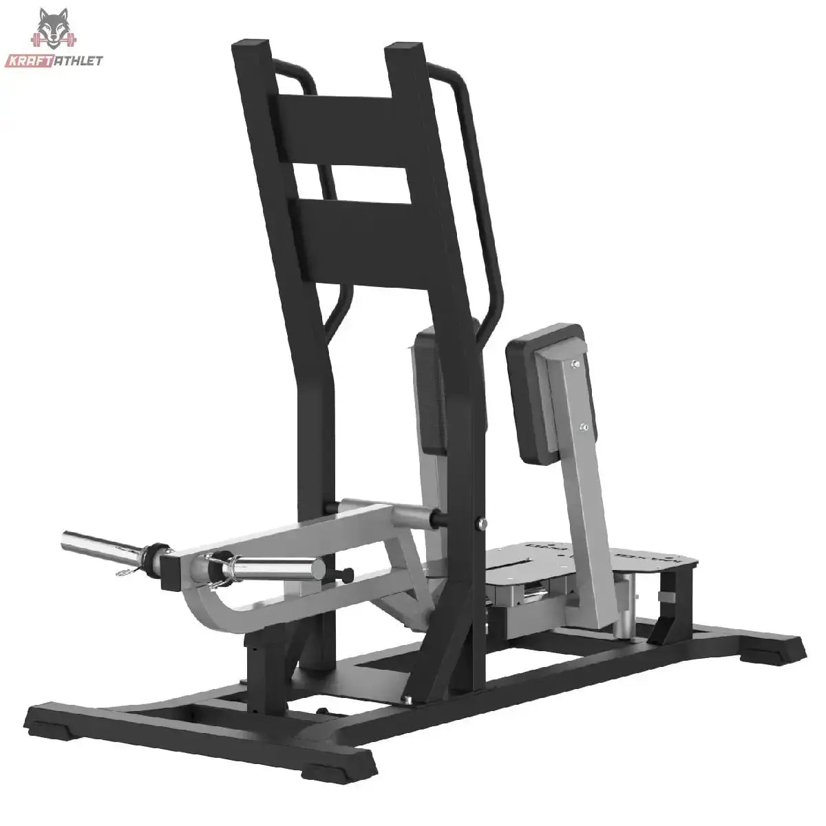 Titanium Strength MaxGlute Pro Abductor Stehend in Schrägansicht von hinten mit Hebelarm und Griffbügel