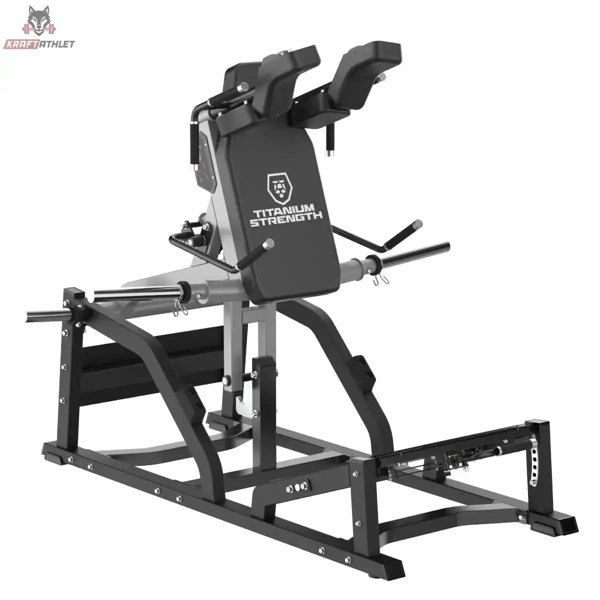 Titanium Strength MaxGlute Pro Pack, Freisteller der Hackenschmidt-Maschine mit Schulterpolstern