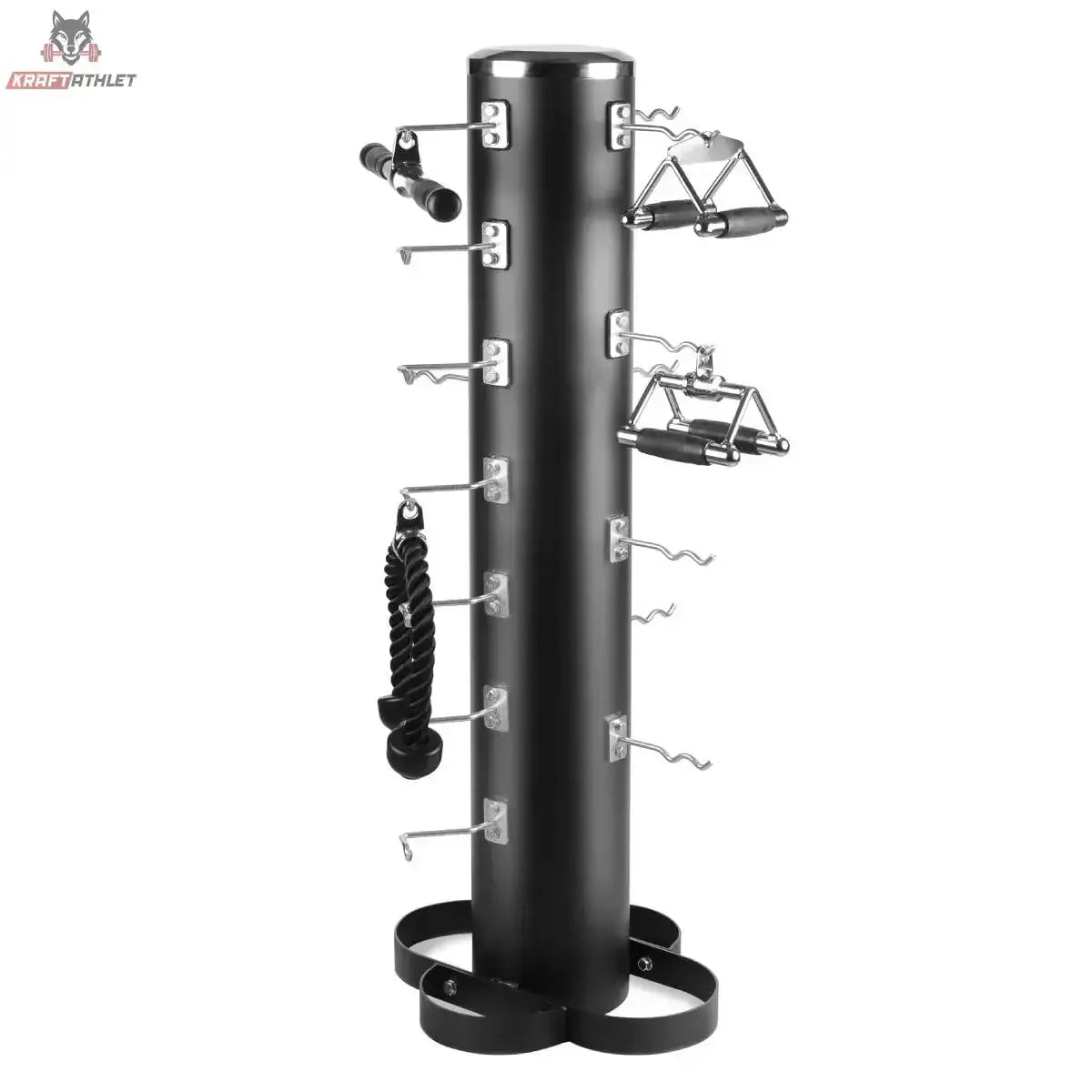 Titanium Strength Rack für Pulley Grips teilweise bestückt mit Griffen und Seil