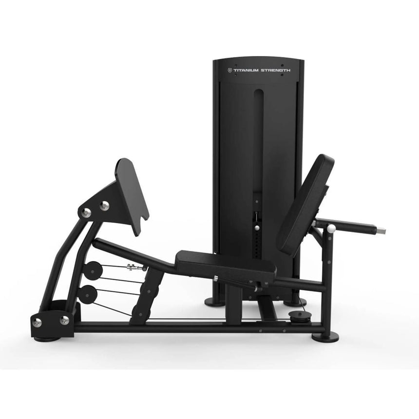 Titanium Strength Black Series Seated Leg Press and Calf Raise Machine Titanium Strength