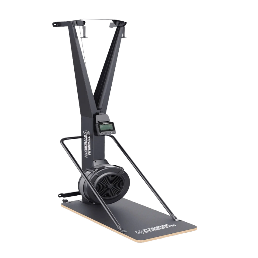 Titanium Strength Air Ski Trainer & Stand Cardio Ski Machine with Bluetooth Titanium Strength