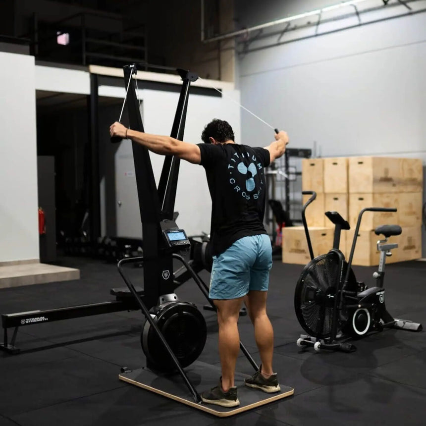 Titanium Strength Air Ski Trainer & Stand Cardio Ski Machine with Bluetooth Titanium Strength