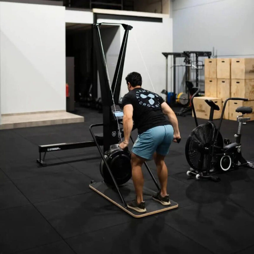 Titanium Strength Air Ski Trainer & Stand Cardio Ski Machine with Bluetooth Titanium Strength