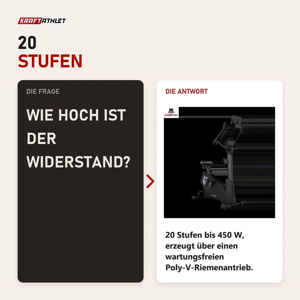 Frage und Antwort zu Titanium Strength ST2000 Ergometer Pro Series: Wie hoch ist der Widerstand?