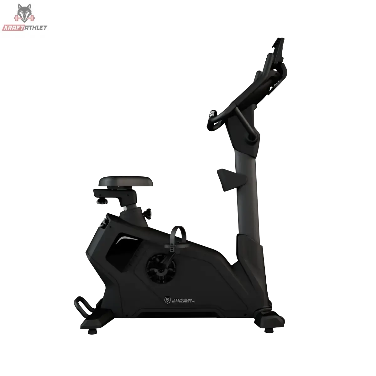 Titanium Strength ST2000 Ergometer Pro Series in Schwarz, Seitenansicht von rechts mit Schwungradgehäuse