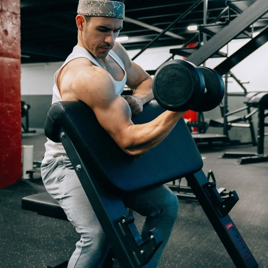 Titanium Strength Scott Bench Professional Preacher Bench Elite Series Titanium Strength