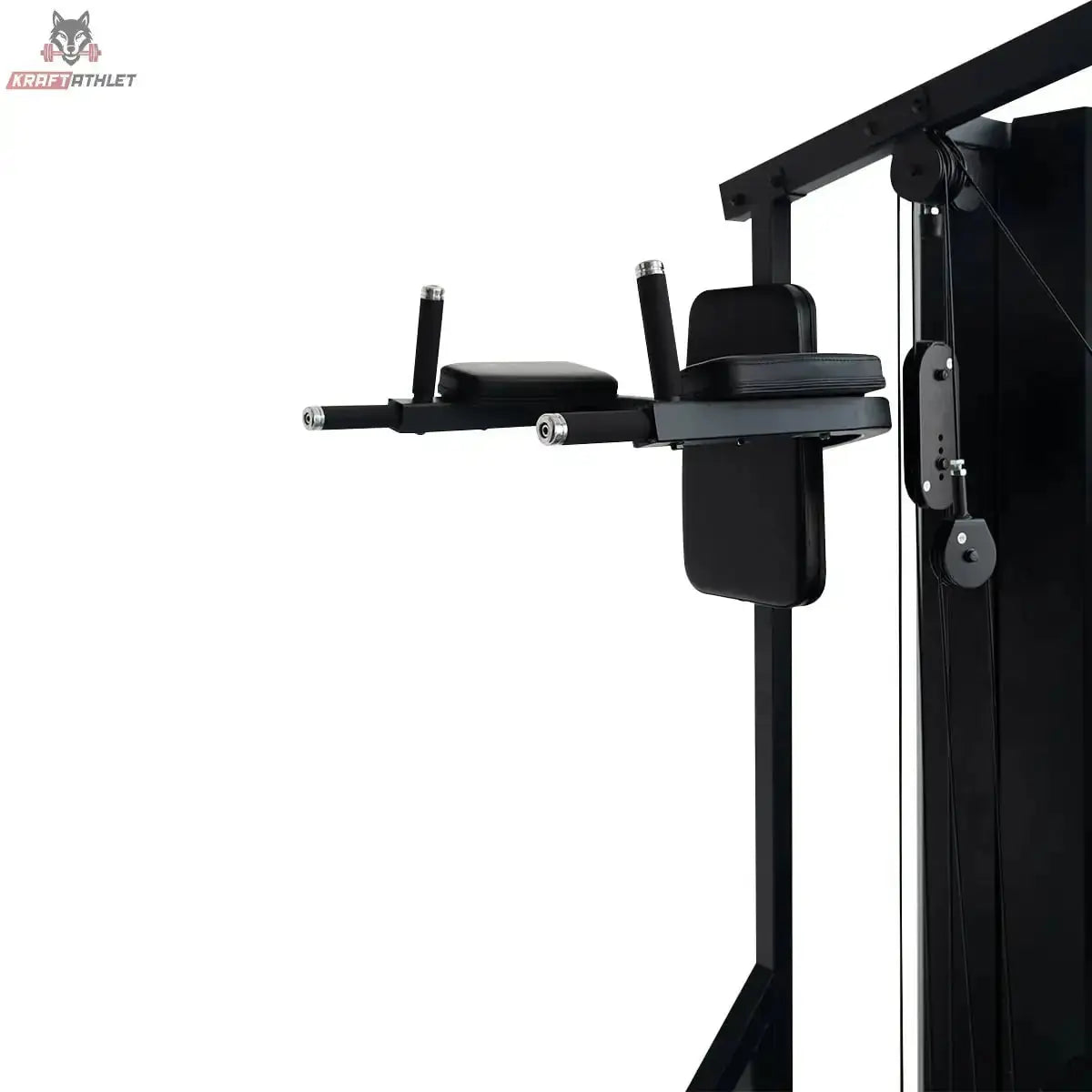 Titanium Strength TM1 Multi-Gym mit Beinpresse als Detail der Dipstation mit Armpolstern