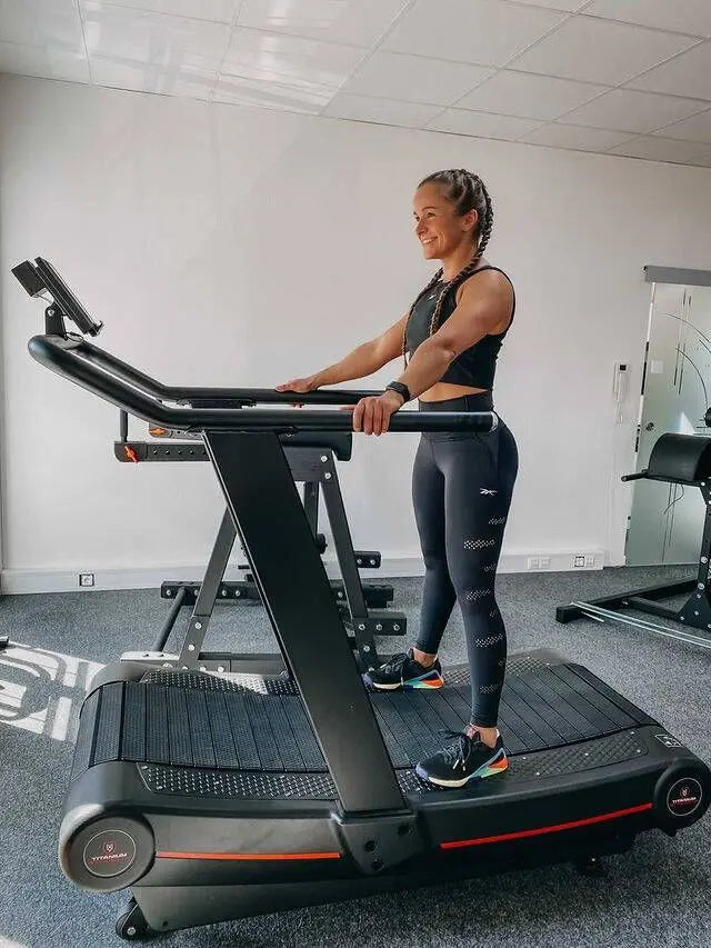 Titanium Strength Commercial Curved Treadmill Self-Powered HIIT Machine Titanium Strength