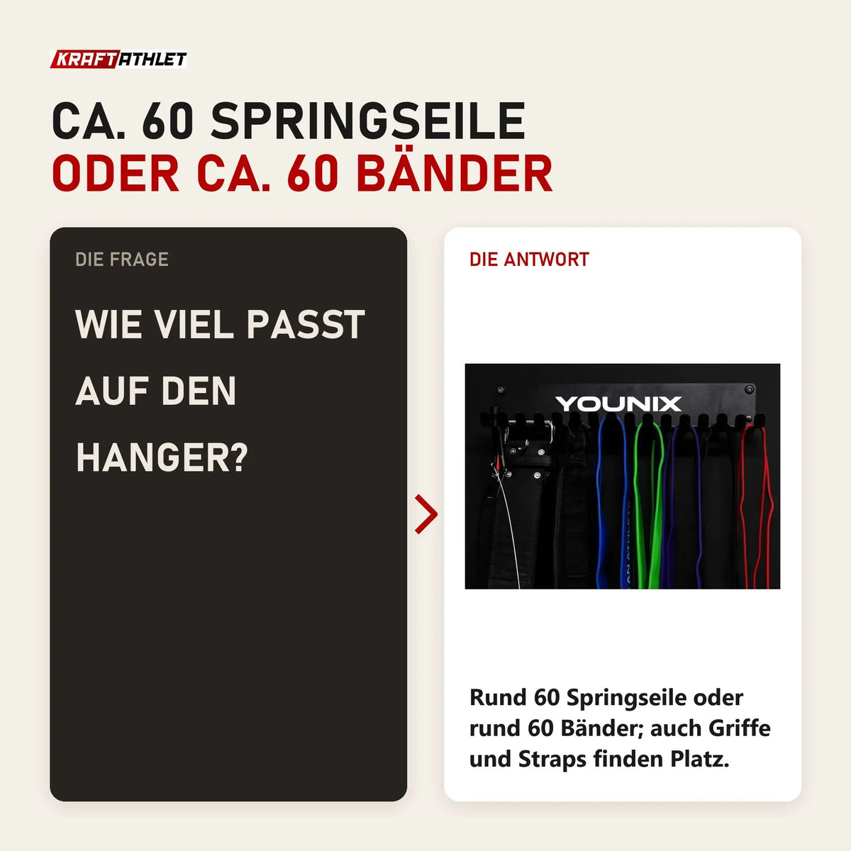 Frage und Antwort zu Younix Multiuse Hanger Zubehörhalter: Wie viel passt auf den Hanger?