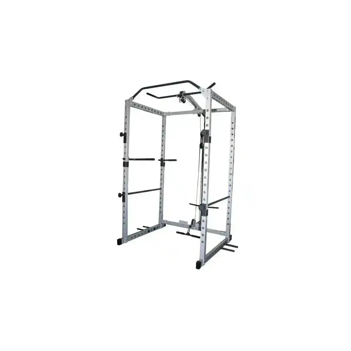Power Rack mit Langhantel und Bank für effektives Brusttraining