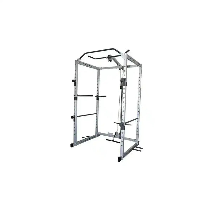 Power Rack mit Langhantel und Bank für effektives Brusttraining