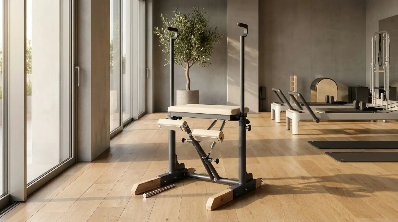Hegren Pilates Chair TALMA 62CH in einem hellen, modernen Pilates-Studio