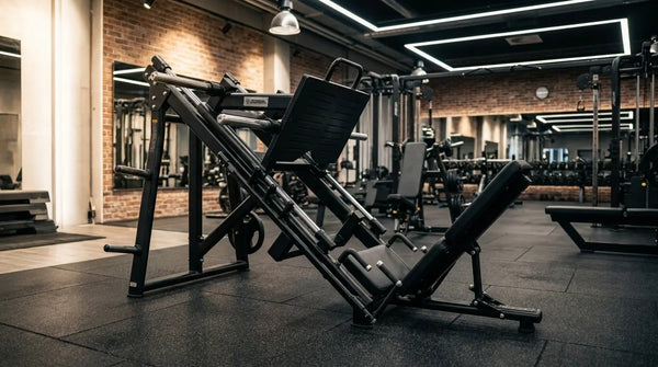 Plate-Loaded 45-Grad-Beinpresse im Studio