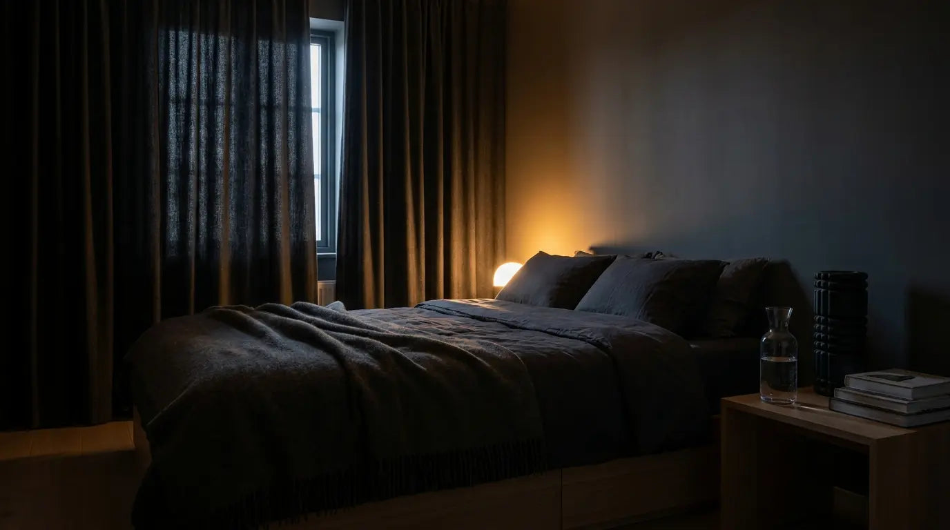Camera da letto tranquilla e buia, ideale per un sonno profondo e rigenerante