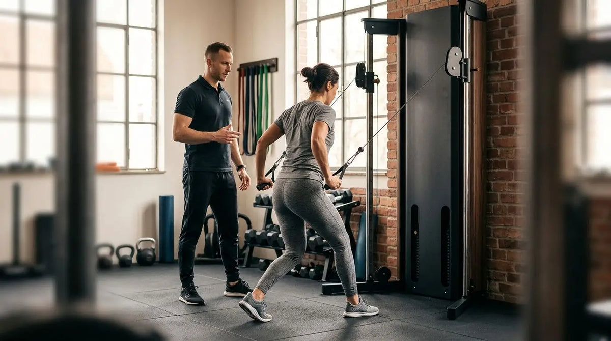 Wand-Kabelzug im Personal-Training-Studio integrieren