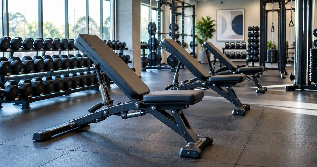 How many adjustable weight benches does a gym need?