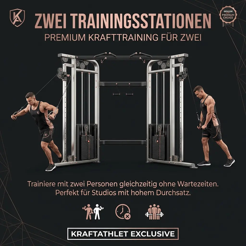 2‑Station Cable Crossover – Genesis Series Titanium Strength