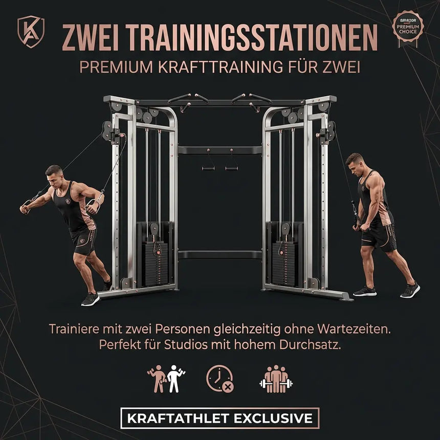 2‑Station Cable Crossover – Genesis Series Titanium Strength