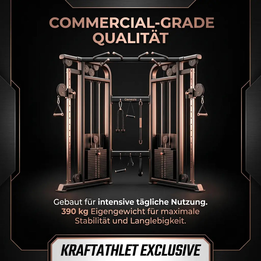 2‑Station Cable Crossover – Genesis Series Titanium Strength