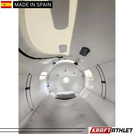 "ProReset Flow 80/90 portable hyperbaric chamber with options for seated and reclining positions."​

