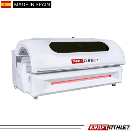 "ProReset NovaLight full body red light therapy bed with LCD touch controls and high-performance LEDs."​

