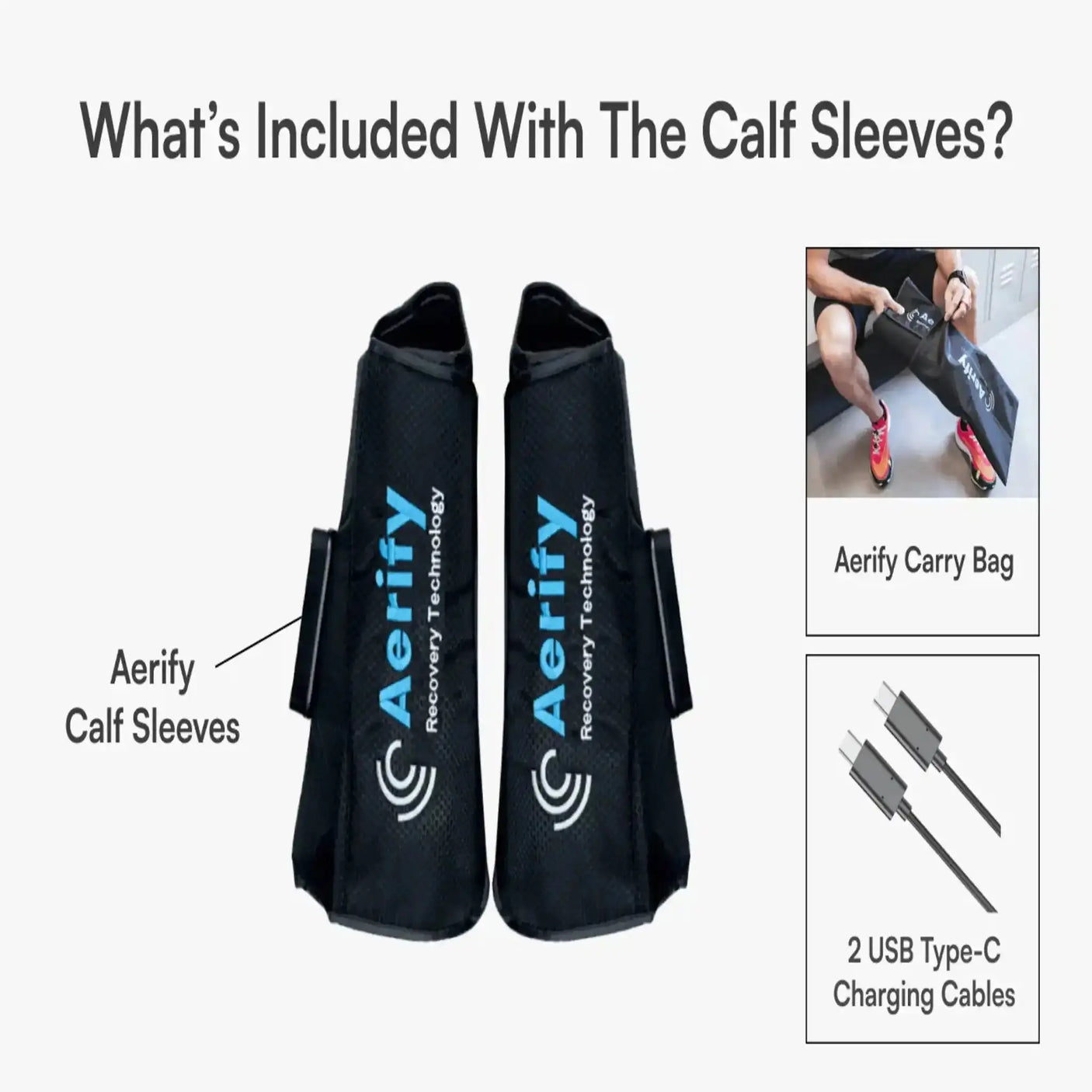 Aerify Recovery Fly Air Compression Massage and Heating Device for Calves Aerify Recovery Air Compression and Heating Device for Calves