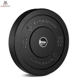 BP20 Olympische Bumper Plate Schwarz 20 KG Titanium Strength