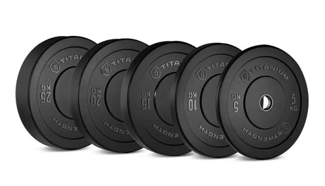 BP20 Olympische Bumper Plate Schwarz 20 KG Titanium Strength
