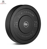 BP25 Olympische Bumper Plate Schwarz 25 KG Titanium Strength