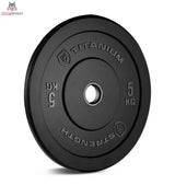 BP5 Olympische Bumper Plate Schwarz 5 KG Titanium Strength