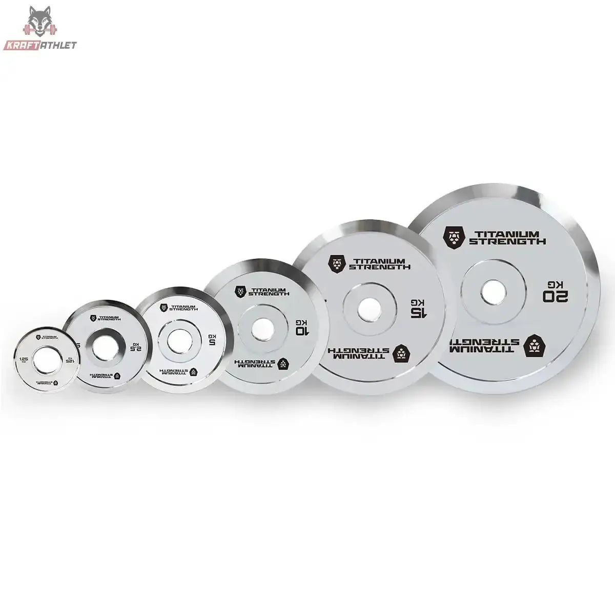 Chromierte Olympische Hantelscheiben – Powerlifting Discs Titanium Strength