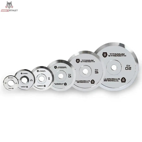 Chromierte Olympische Hantelscheiben – Powerlifting Discs Titanium Strength