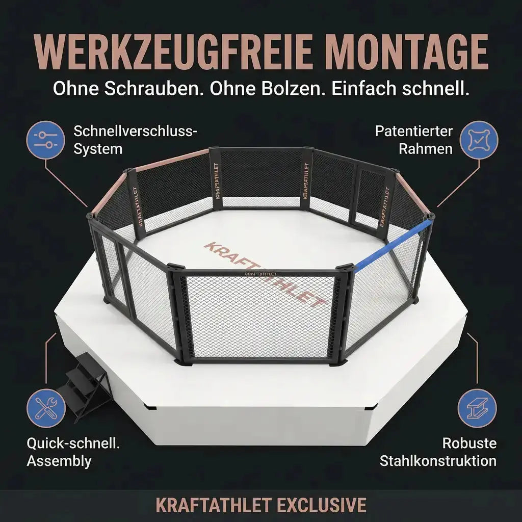 Competition MMA Cage PREMIUM – Octagon nach IMMAF-Standard, Made in France Sportcom MMA Cage