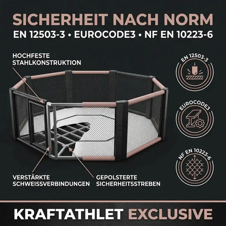 Competition MMA Cage PREMIUM – Octagon nach IMMAF-Standard, Made in France Sportcom MMA Cage