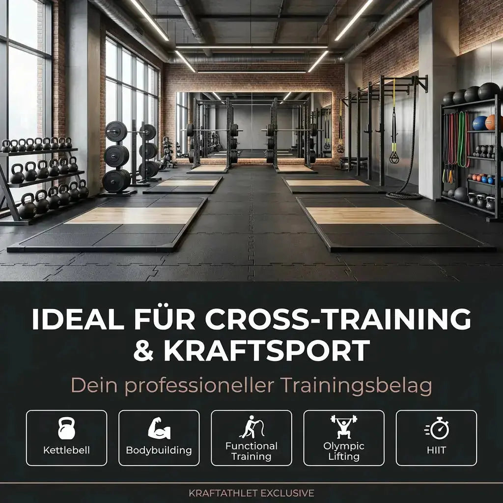 Cross-Training Puzzle-Matte – EVA-Schaum Steckboden für Fitness Sportcom