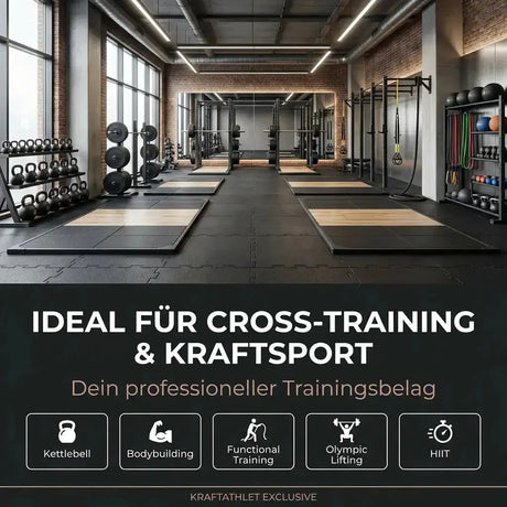 Cross-Training Puzzle-Matte – EVA-Schaum Steckboden für Fitness Sportcom