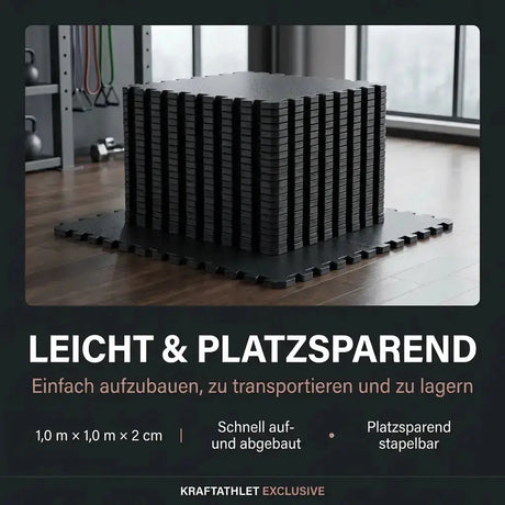 Cross-Training Puzzle-Matte – EVA-Schaum Steckboden für Fitness Sportcom