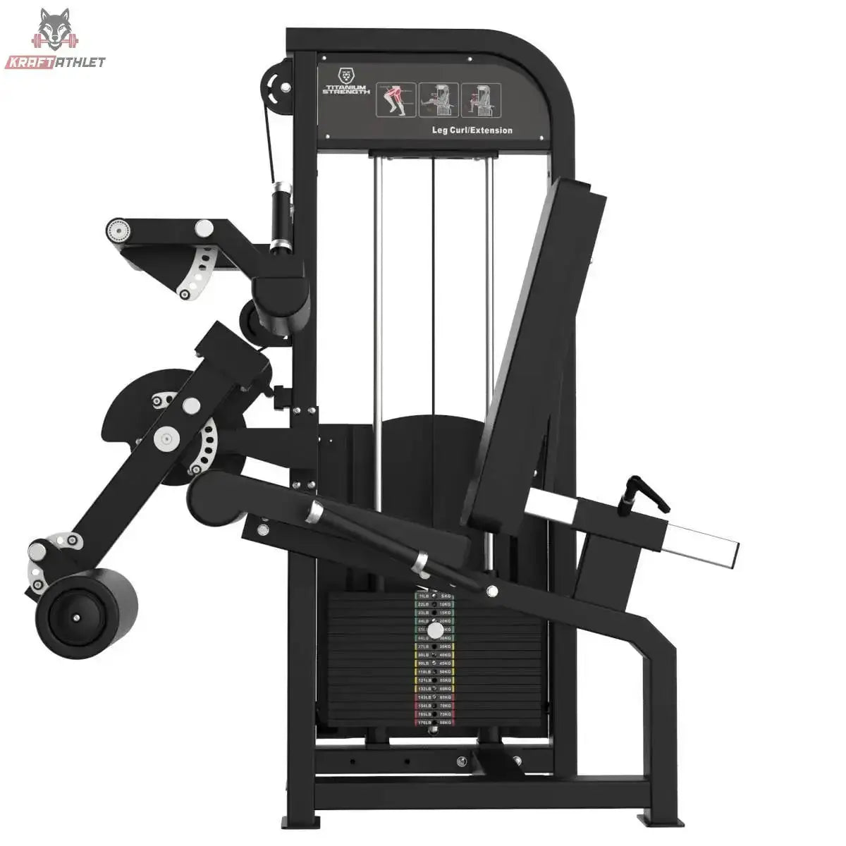 Dual Beinbeuger Sitzend &amp; Beinstrecker Premium Titanium Strength Elite Series