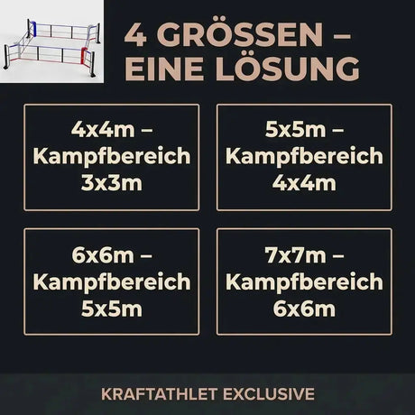 Ecofix Bodenmontierter Boxring – Professioneller Gym-Boxring Sportcom