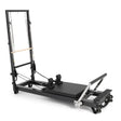 Elina Pilates HL2 Reformer mit Tower aus eloxiertem Aluminium, Schrägansicht
