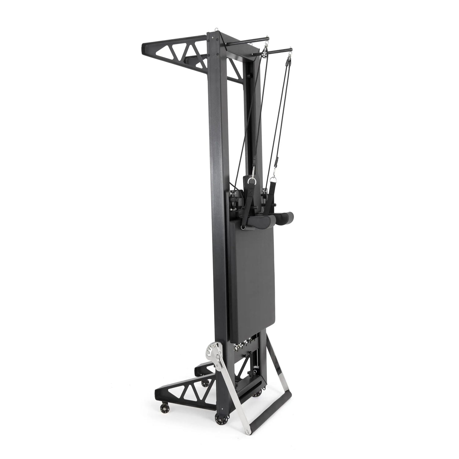 Elina Pilates HL4 Reformer mit Tower aus eloxiertem Aluminium, Seitenansicht
