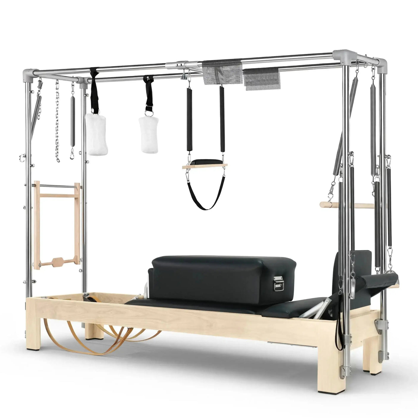 Elina Pilates Reformer Cadillac Klassisch Naturholz – Seitenansicht