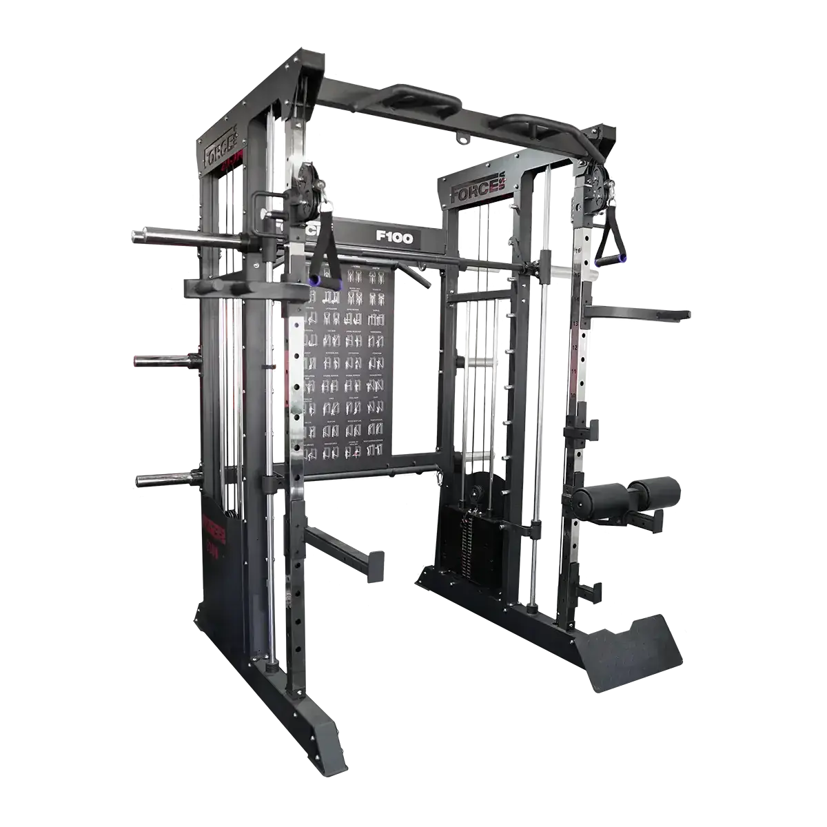 Force USA F100 V2 Functional Trainer showcasing dual weight stacks and versatile attachments