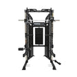 Force USA G6 All-In-One Trainer featuring power rack, Smith machine, and dual weight stacks.