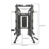 Force USA G6 All-In-One Trainer featuring power rack, Smith machine, and dual weight stacks.