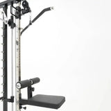 Force USA Lateral Row Seat attached to an all-in-one rowing trainer.
