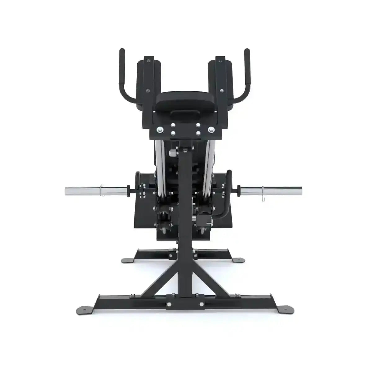 Force USA Compact Leg Press & Hack Squat V3 with adjustable footplate and ergonomic shoulder pads.
